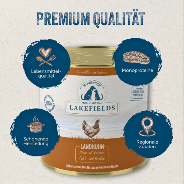 Nassfutter-Menü Huhn – Premium Alleinfuttermittel für Hunde mit frischem Landhuhn, Gemüse & Kräutern
